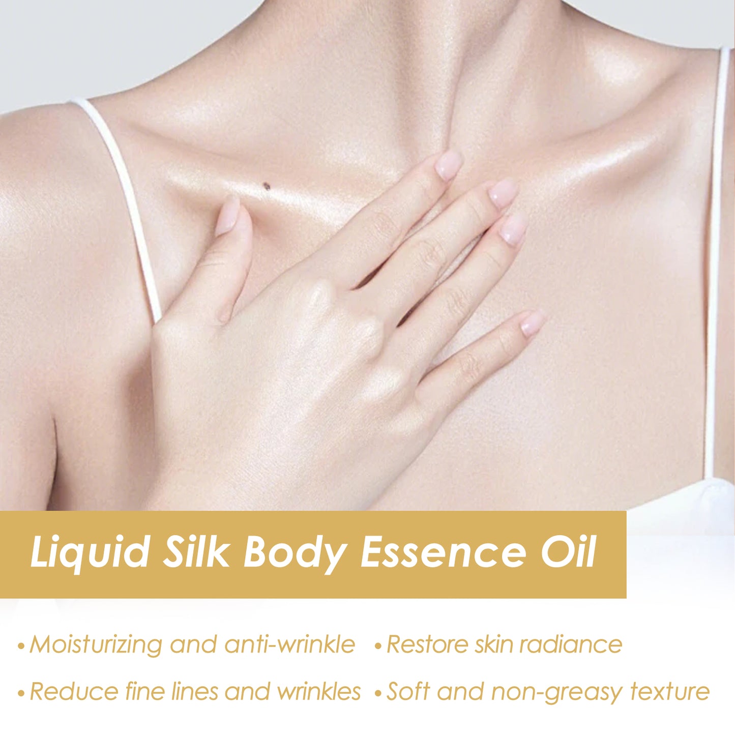 OceAura Liquid Silk Body Essence Oil, Firming Skin Filling Water Tender Skin Moist Fresh And Not Greasy Skin Oil
